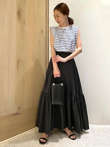 curensology シルクナイロンタフタスカート ブラック　36 Curensology（カレンソロジー）の「Curensology(カレンソロジー