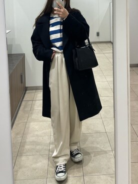 「kutir」｜「アイテム（スウェット）」を使った、miuさん（レディース・160cm）の冬コーディネート