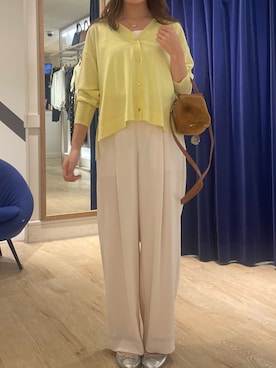 「marco masi（マルコマージ）の【MARCO MASI/ マルコマージ】ミニキューブムートンバッグ（ショルダーバッグ）」を使った、fujiwaraさん（レディース・153cm）の秋コーディネート