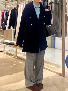 「アイテム（ダッフルコート）」を使った、fujiwaraさん（レディース・153cm）の秋コーディネート