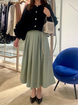 「marco masi（マルコマージ）の【MARCO MASI/ マルコマージ】ミニキューブムートンバッグ（ショルダーバッグ）」を使った、fujiwaraさん（レディース・153cm）の秋コーディネート