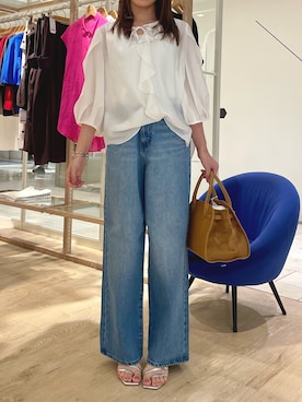 「アイテム（タンクトップ）」を使った、fujiwaraさん（レディース・153cm）の夏コーディネート