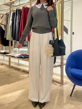 「アイテム（チャーム）」を使った、fujiwaraさん（レディース・153cm）の秋コーディネート