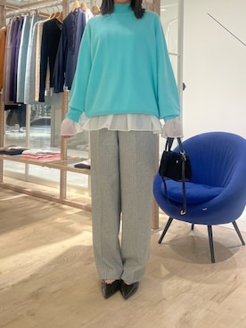 「NOLLEY’S（ノーリーズ）のアイテム（ショルダーバッグ）」を使った、fujiwaraさん（レディース・153cm）の秋コーディネート