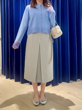 「marco masi（マルコマージ）の【MARCO MASI/ マルコマージ】ミニキューブムートンバッグ（ショルダーバッグ）」を使った、fujiwaraさん（レディース・153cm）の秋コーディネート