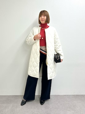 「アイテム（ストール/ショール）」を使った、なのさん（レディース・162cm）の秋コーディネート