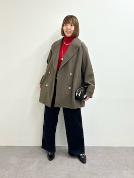 「アイテム（ピーコート）」を使った、なのさん（レディース・162cm）の秋コーディネート