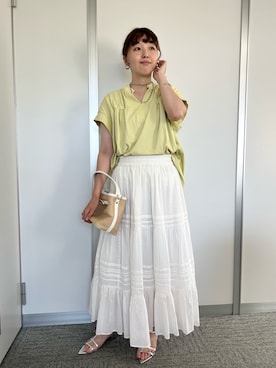 「EVOL（イーボル）のアイテム」を使った、なのさん（レディース・162cm）の夏コーディネート