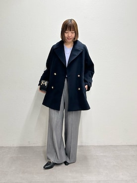 「アイテム（ピーコート、ブルー系）」を使った、なのさん（レディース・162cm）の秋コーディネート