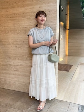 「EVOL（イーボル）のアイテム」を使った、なのさん（レディース・162cm）の夏コーディネート