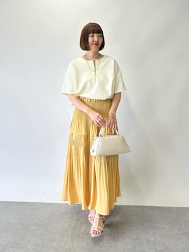 「EVOL（イーボル）のアイテム」を使った、なのさん（レディース・162cm）の夏コーディネート