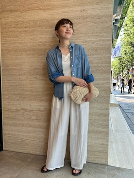 「EVOL（イーボル）のアイテム」を使った、なのさん（レディース・162cm）の夏コーディネート
