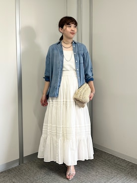 「EVOL（イーボル）のアイテム」を使った、なのさん（レディース・162cm）の夏コーディネート