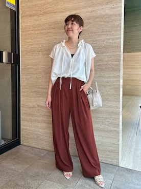 「EVOL（イーボル）のアイテム」を使った、なのさん（レディース・162cm）の夏コーディネート