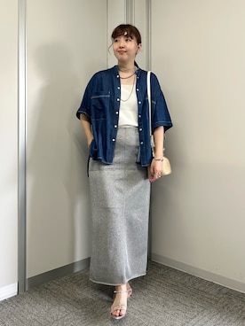 「EVOL（イーボル）のアイテム」を使った、なのさん（レディース・162cm）の夏コーディネート