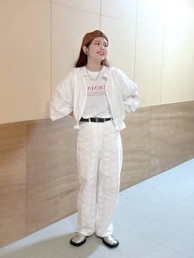 「LOWRYS FARM（ローリーズファーム）のステンレス２ＳＥＴチョーカー 451998（チョーカー、グレー系）」を使った、RIKOさん（レディース・155cm）の春コーディネート