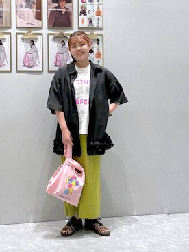 「アイテム（エコバッグ/サブバッグ）」を使った、RIKOさん（レディース・155cm・20代）の夏コーディネート