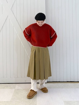 「アイテム（チノパンツ）」を使った、RIKOさん（レディース・155cm・20代）の秋コーディネート