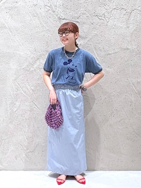 「骨格ストレート」｜「アイテム（サンダル）」を使った、RIKOさん（レディース・155cm・20代）の夏コーディネート