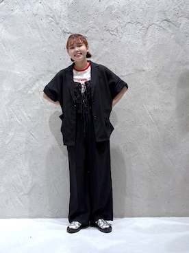 「アイテム（テーラードジャケット）」を使った、RIKOさん（レディース・155cm）の夏コーディネート