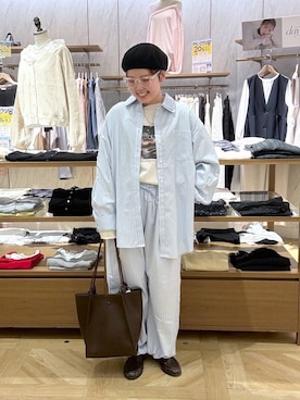 「LOWRYS FARM（ローリーズファーム）のモカシンローファー  637751（ローファー、ブラウン系）」を使った、RIKOさん（レディース・155cm）の春コーディネート