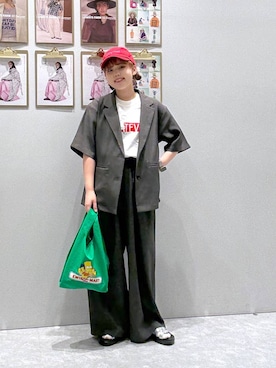 「アイテム（ジャケット/アウター）」を使った、RIKOさん（レディース・155cm）の夏コーディネート