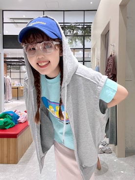 「アイテム（エコバッグ/サブバッグ）」を使った、RIKOさん（レディース・155cm・20代）の夏コーディネート