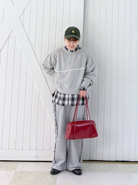 「アイテム（キャップ）」を使った、RIKOさん（レディース・155cm・20代）の秋コーディネート