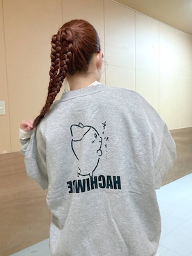 「LOWRYS FARM（ローリーズファーム）のチェックBIGシャツ　638587（シャツ/ブラウス、グレー系）」を使った、RIKOさん（レディース・155cm）の冬コーディネート