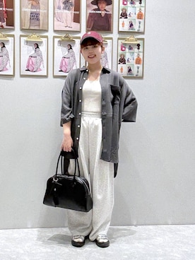 「アイテム（スウェットパンツ）」を使った、RIKOさん（レディース・155cm・20代）の夏コーディネート