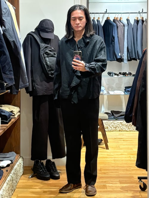 セール】LIFE STYLE TAILOR TRABESTストライプ2タックパンツ（スーツ