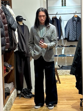 「アイテム（スーツジャケット）」を使った、obaさん（メンズ・177cm）の秋コーディネート