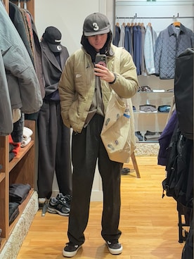 「アイテム（その他アウター）」を使った、obaさん（メンズ・177cm・20代）の冬コーディネート