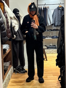 「アイテム（カバーオール）」を使った、obaさん（メンズ・177cm）の秋コーディネート