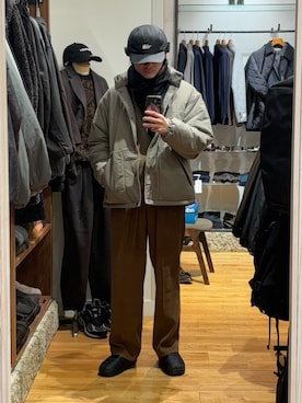 「SUBU（スブ）のアイテム」を使った、obaさん（メンズ・177cm）の冬コーディネート