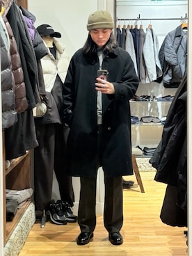 「アイテム（ステンカラーコート）」を使った、obaさん（メンズ・177cm）の秋コーディネート
