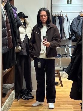 「アイテム（トップス）」を使った、obaさん（メンズ・177cm）の秋コーディネート