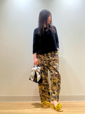 「SLOBE IENA（スローブイエナ）のアイテム」を使った、卑弥呼　川西阪急さん（レディース・152cm）の春コーディネート