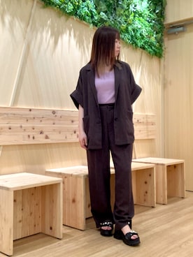 「NICAL（ニカル）のアイテム」を使った、卑弥呼　川西阪急さん（レディース・152cm）の夏コーディネート
