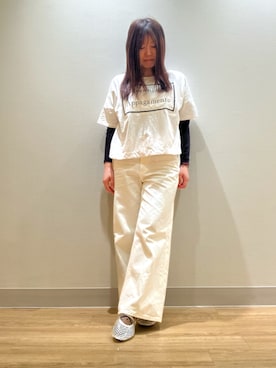 「メッシュパンプス」｜卑弥呼　川西阪急さん（レディース・152cm）の春コーディネート