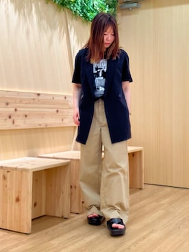 「NICAL（ニカル）のアイテム」を使った、卑弥呼　川西阪急さん（レディース・152cm）の夏コーディネート