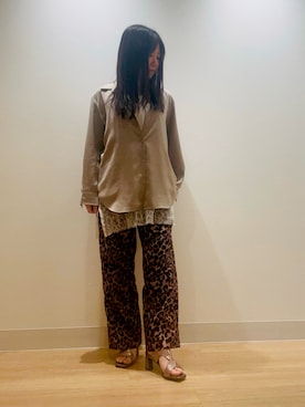 「メタリック」｜卑弥呼　川西阪急さん（レディース・152cm）の春コーディネート