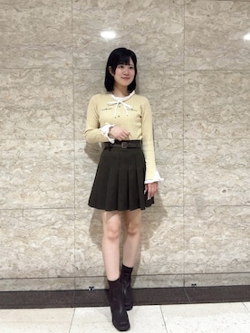 「MISCH MASCH（ミッシュマッシュ）のアイテム」を使った、横浜ポルタ店さん（レディース・162cm）の秋コーディネート