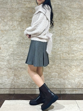 「ORiental TRaffic（オリエンタルトラフィック）のアイテム（ブーツ）」を使った、横浜ポルタ店さん（レディース・160cm）の秋コーディネート