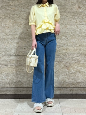 「MISCH MASCH（ミッシュマッシュ）のアイテム」を使った、横浜ポルタ店さん（レディース・158cm）の春コーディネート