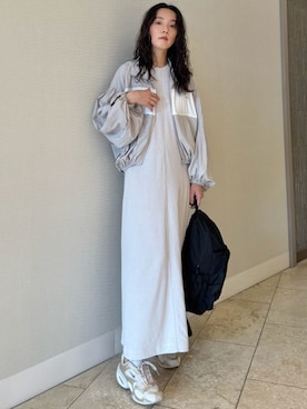 「アイテム（ジャケット/アウター）」を使った、emmiさん（レディース・165cm）の夏コーディネート