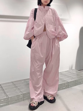 「アイテム（サンダル）」を使った、emmiさん（メンズ・155cm）の夏コーディネート