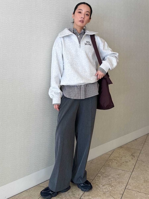 New Balance for emmi】Track side フリースハーフジップ（スウェット