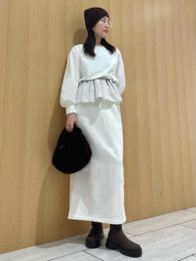 「emmi（エミ）のアイテム」を使った、emmiさん（レディース・169cm）の冬コーディネート