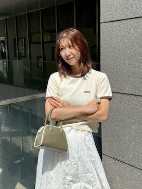 「アイテム（リング、ホワイト系）」を使った、emmiさん（レディース・163cm）の夏コーディネート